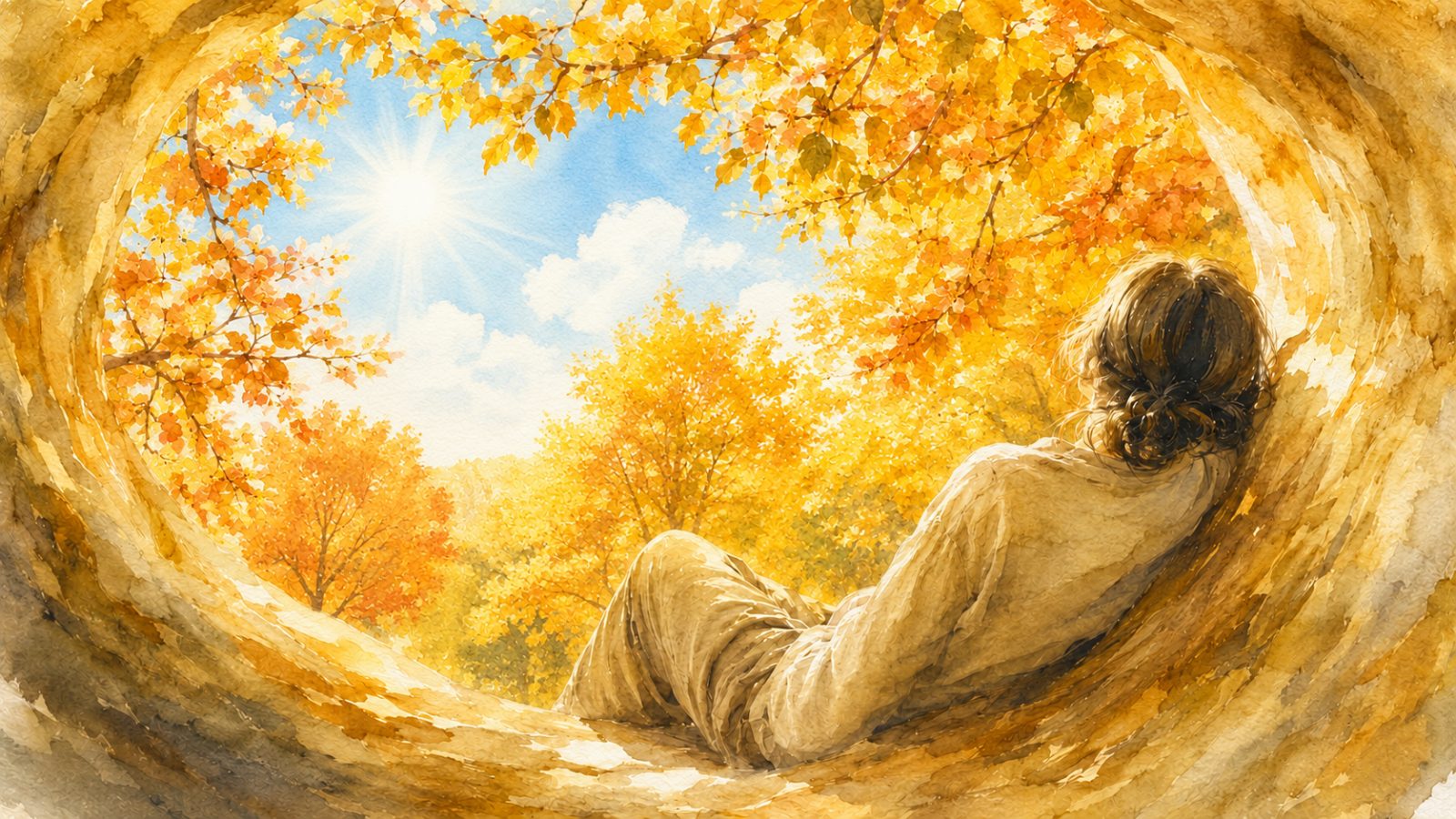 主視覺：洞內望光的明亮秋水彩